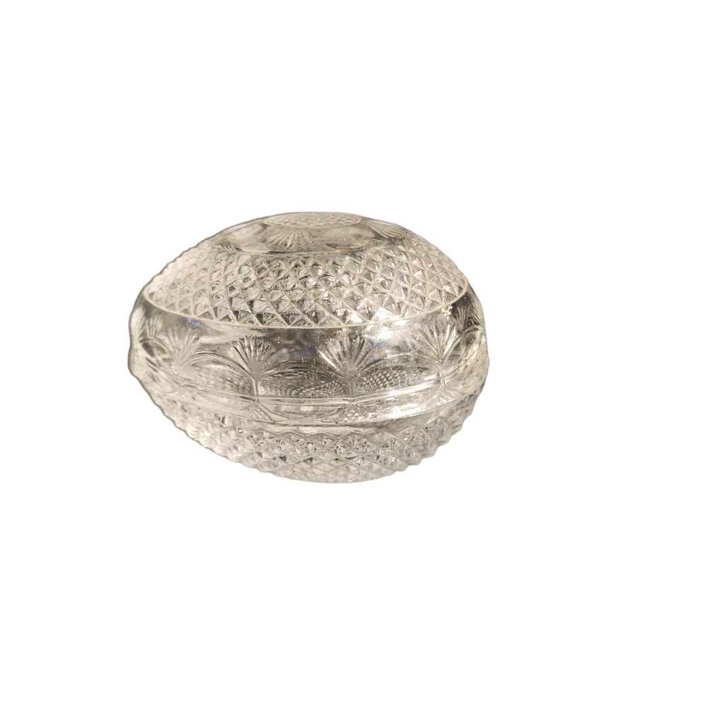 Crystal Egg Shape Trinket Container